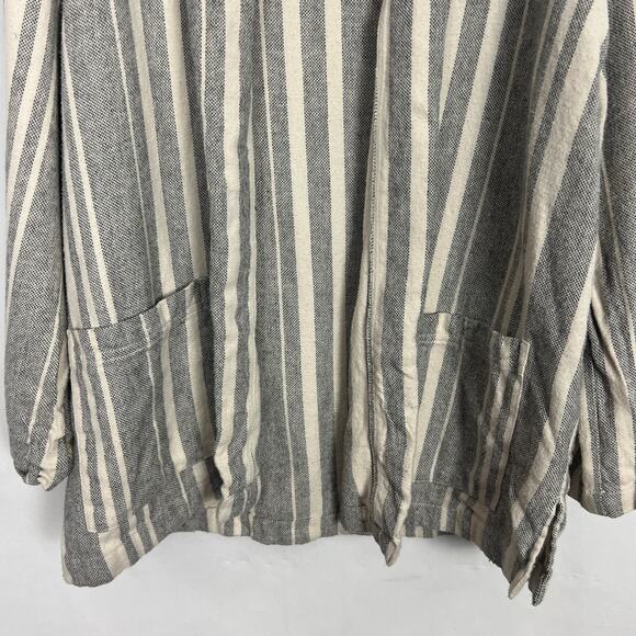 Billabong Live Out Loud Striped Open Front Blazer Jacket Size Small - Picture 5 of 10